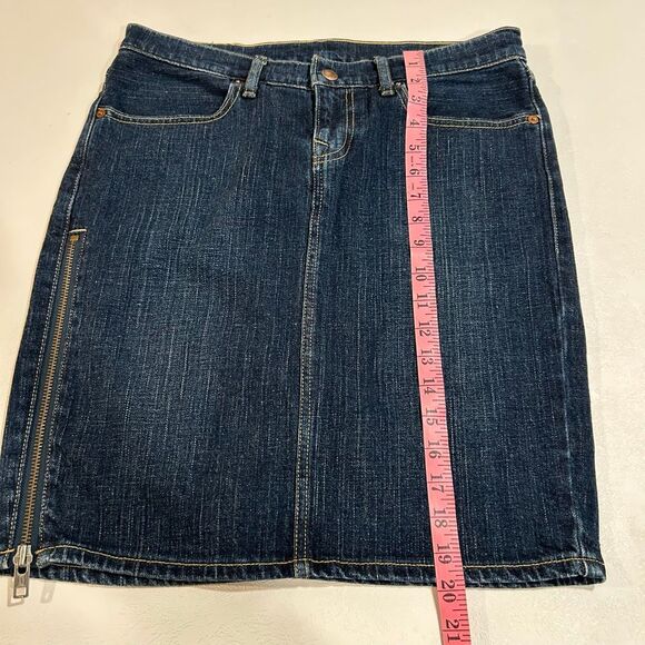 Levi’s Premium Zippit Kit Denim Skirt Dark Wash Size 30 - Picture 7 of 7